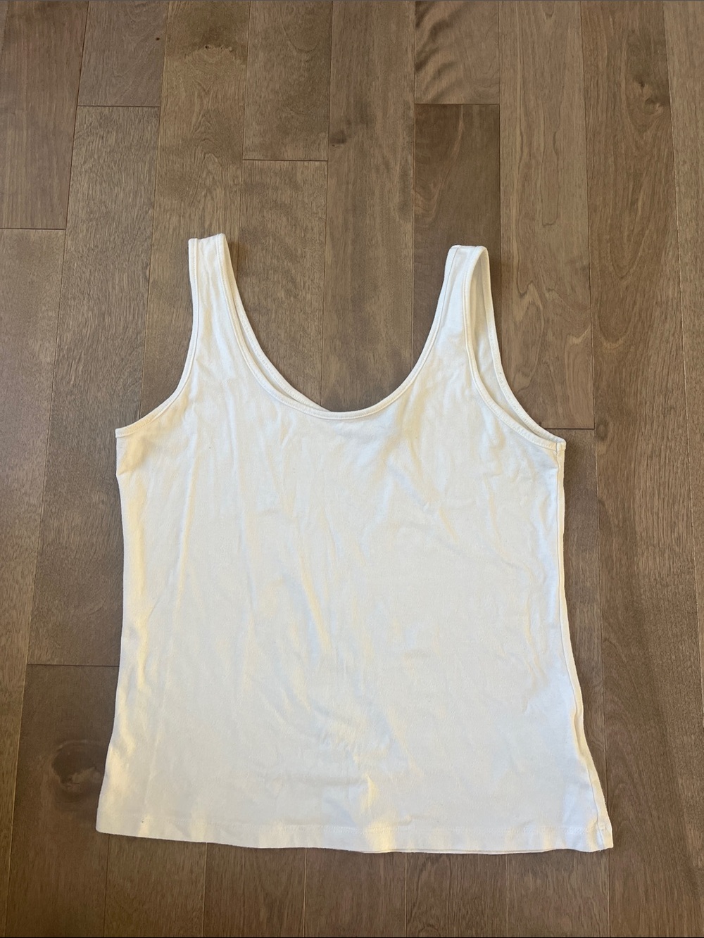Tribal White Scoop Neck Tank Top
